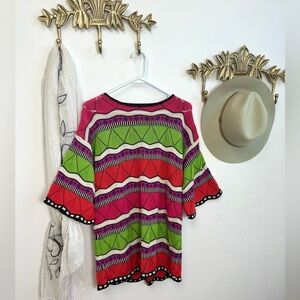 Knitted short sleeve sweater M ptp 20”